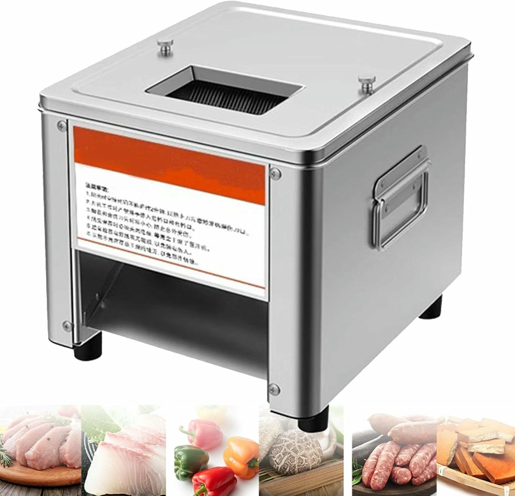 Affettatrice elettrica per carne in acciaio inox 850W per pollo manzo pesce
