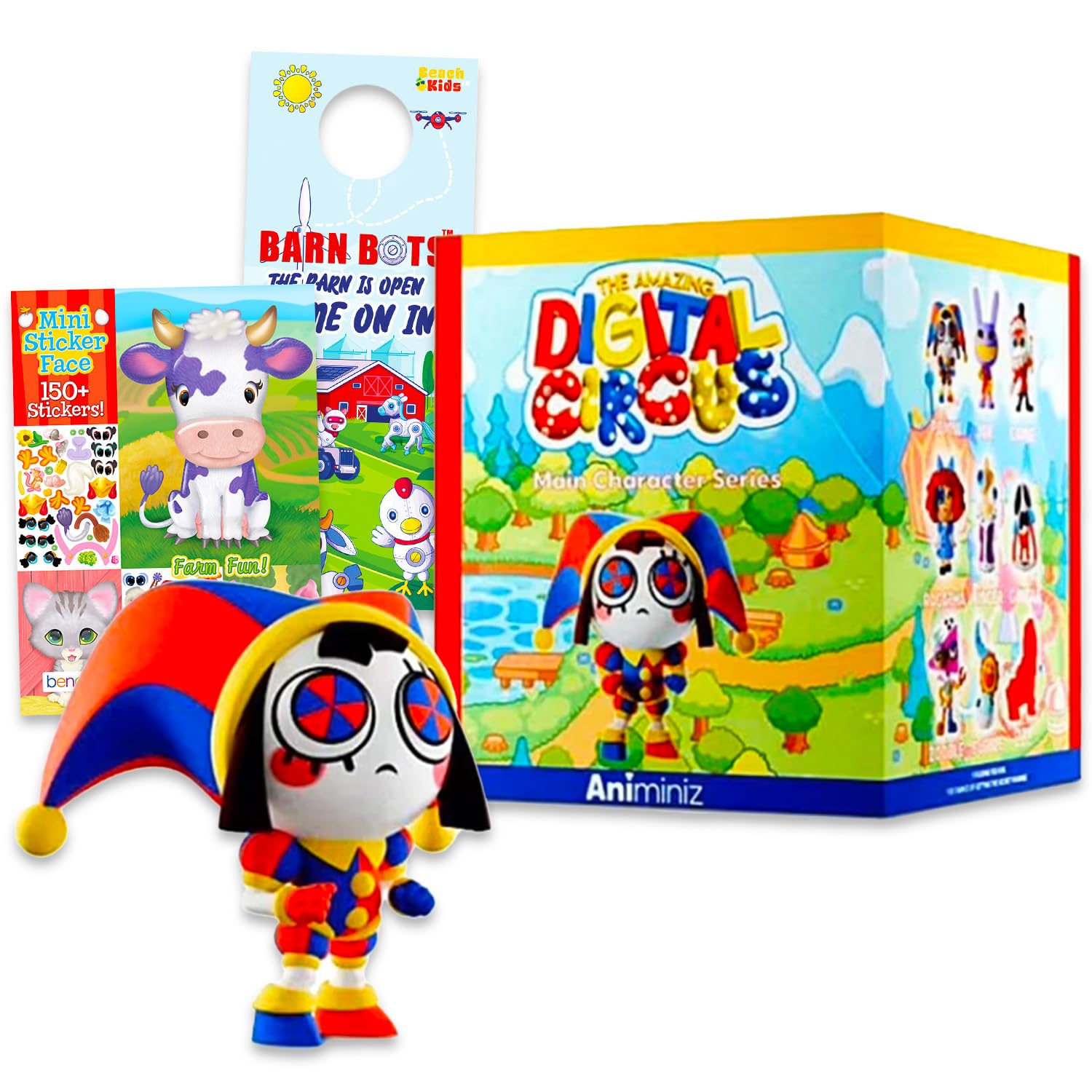 Figurine Blind Boxes Set - Bundle with Animiniz Figurines, Plus Stickers, More | Collectible The Amazing Digital Circus Figurines