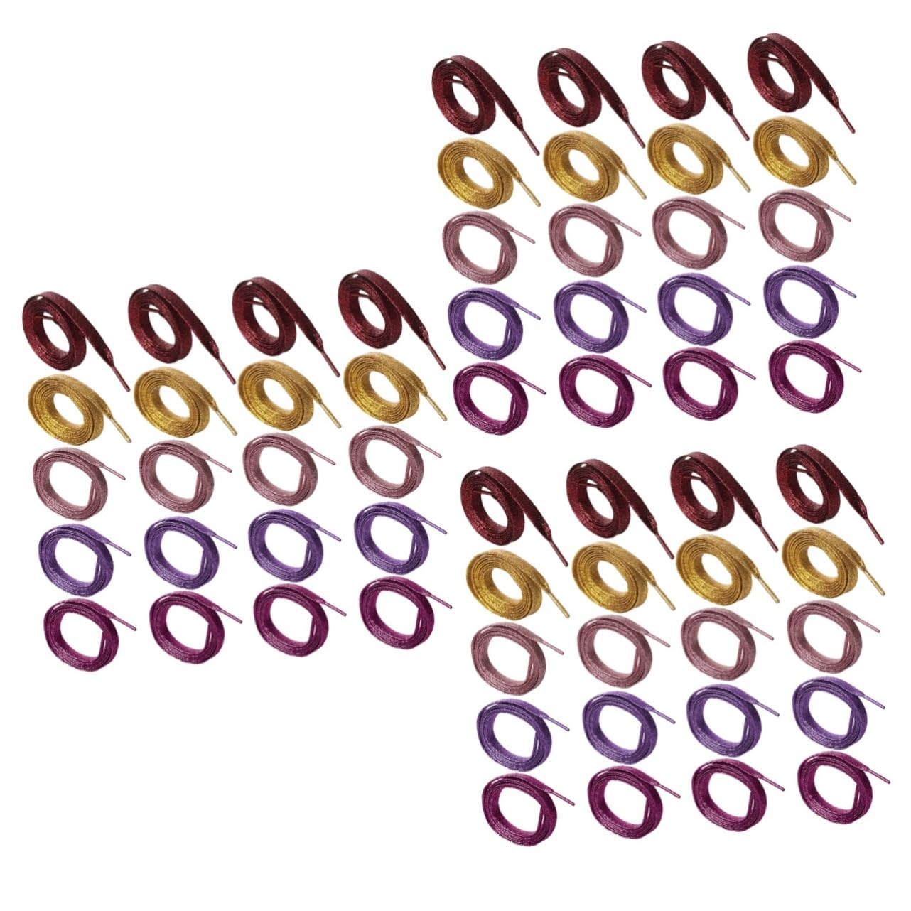 30 Pares De Cordones Cordones De Zapatos Para El Hogar De Zapatos Multifuncionales Elásticos Zapatillas Con Brillo De Zapatos De Lentejuelas De