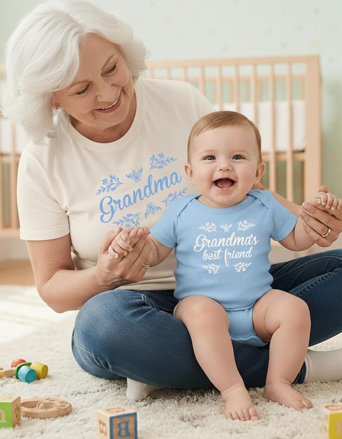Tstars First Mother's Day Mom and Baby Matching Shirts - Mommy & Me Outfit Set Gift for Mother, New Mama or Grandma