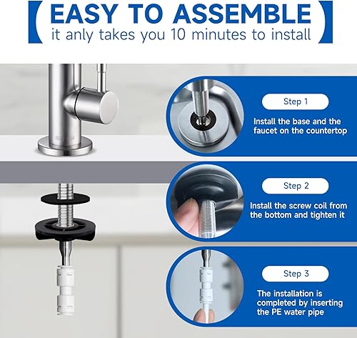 Miniatura 7 de Grifo de agua potable, grifo RO para fregadero de cocina, grifos de ósmosis inversa sin plomo para fregadero de barra de cocina, grifo de filtro de