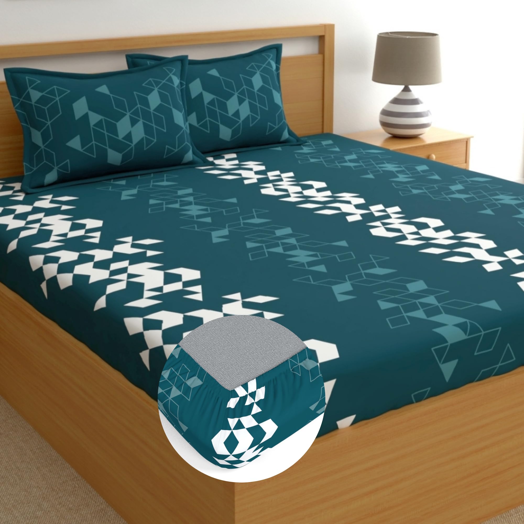 Dreamscape Blue Cotton King Bedsheet Set - FREE SHIPPING -10 Dreamscape Blue Cotton King Bedsheet Set - FREE SHIPPING -10