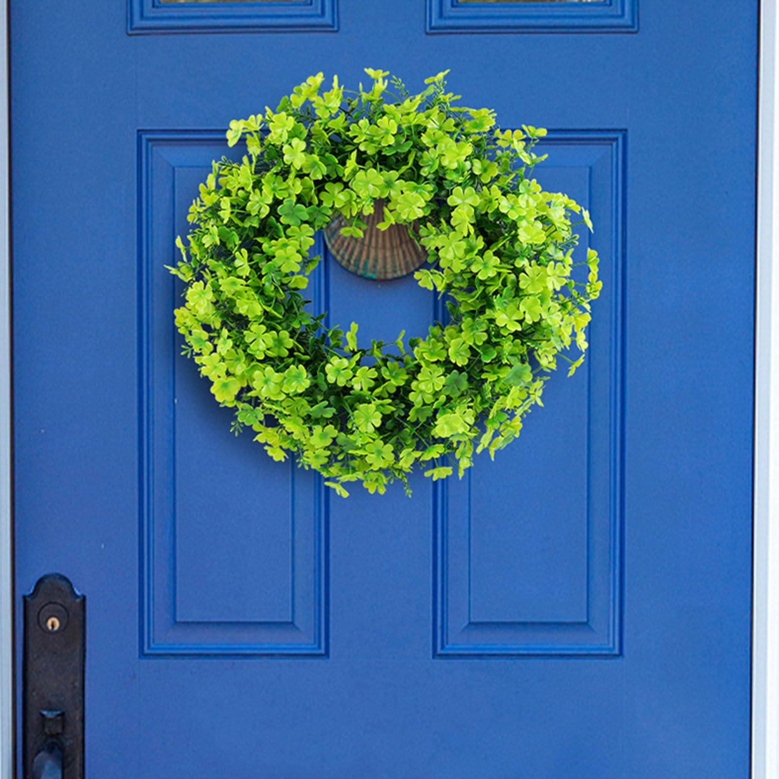 Ghirlanda Porta Di San Patrizio In Legno – Trifoglio Verde 30 Cm Per Decorazioni Parete O Ingresso – Simbolo Di Fortuna E Prosperità