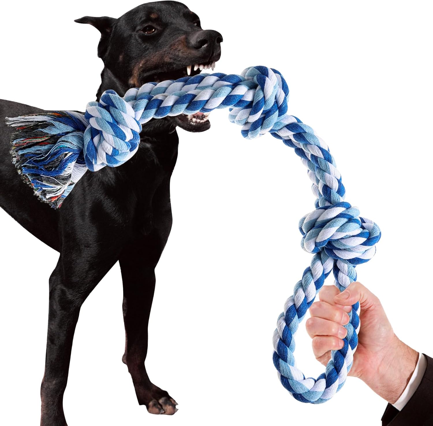 Dog Rope Toys Indestructible Dog Toys, Dog Chew Toys for Aggressive Chewers, Tough Puppy Teething Chew Toys for Boredom, Dental Cleaning Tug of War Dog Toy, Great for Small to Large Breed
