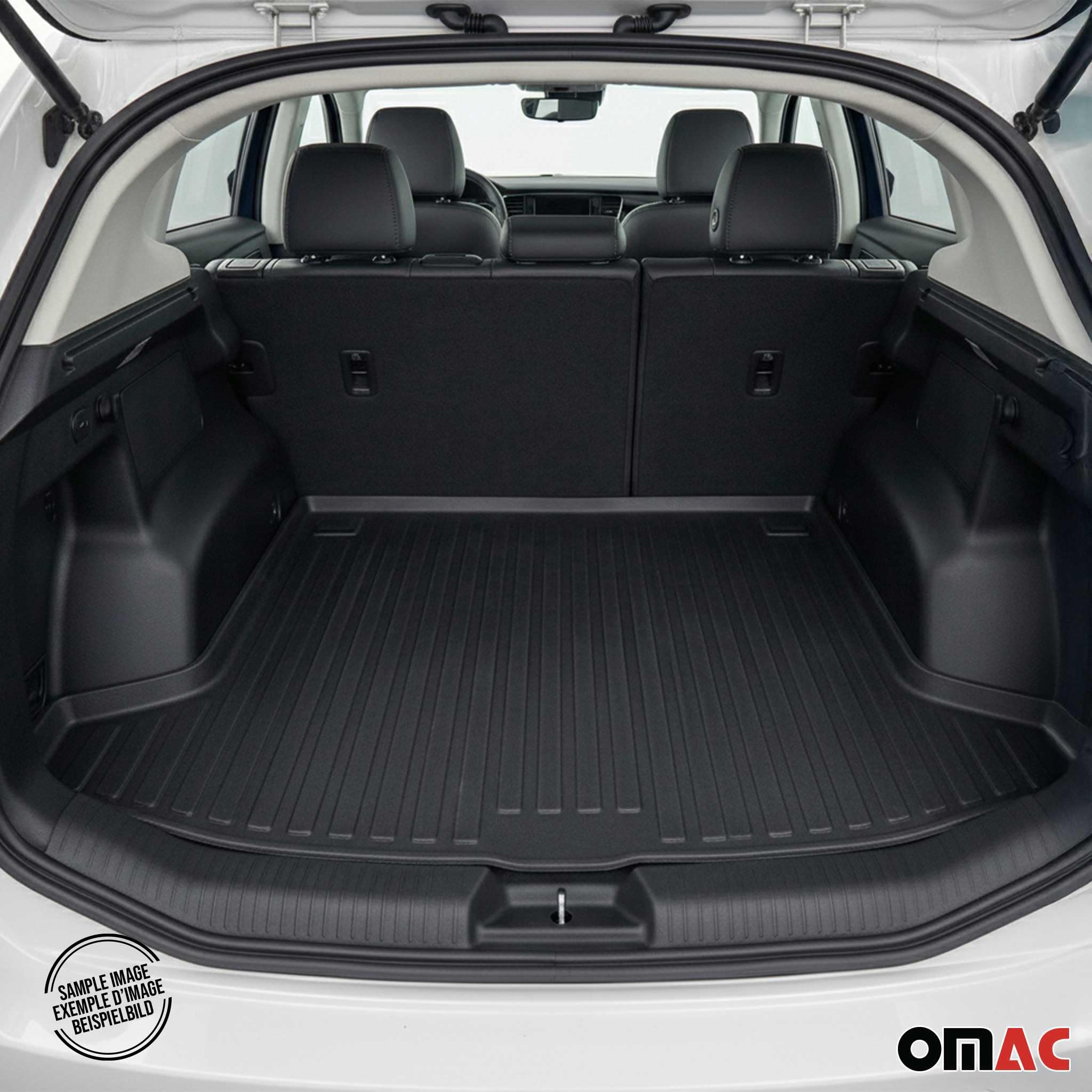 OMAC Alfombrillas & Bandeja Maletero Juego Compatible con Seat Arona 2017-2026 Obere Goma Negro 5X