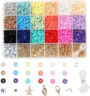 خرز أرنب الجنية لصنع المجوهرات أساور قلادة القرط مجموعة يدوية ذاتية الصنع قرص خرزي دائري اللون خواتم بوهيمية جميلة