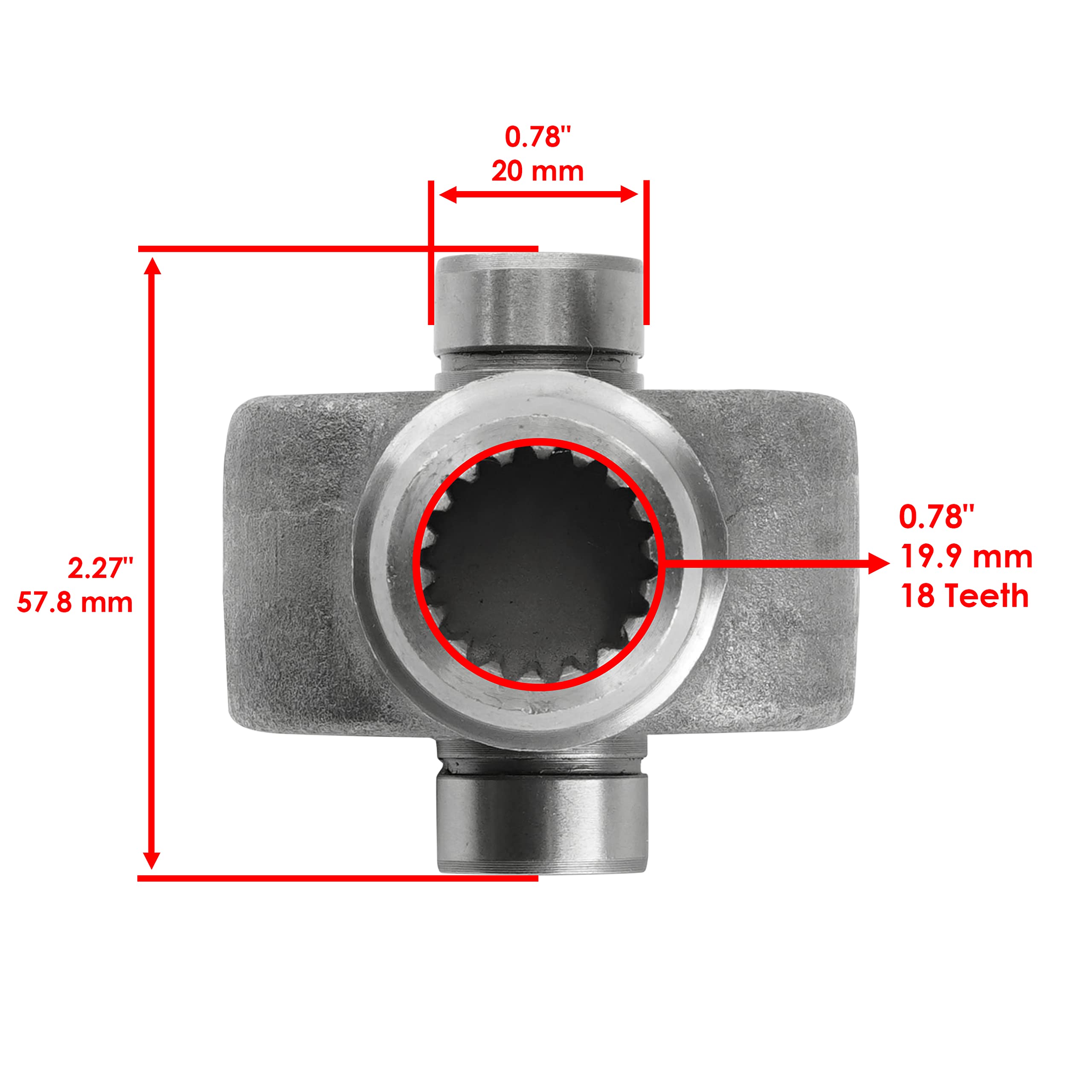 Caltric Front Drive Shaft Yoke W/U-Joint Compatible with Yamaha Rhino 660 Yxr660 4X4 2004-2007, Drive Shaft Assemblies - Canada Caltric Front Drive Shaft Yoke W/U-Joint Compatible with Yamaha Rhino 660 Yxr660 4X4 2004-2007, Drive Shaft Assemblies - Canada