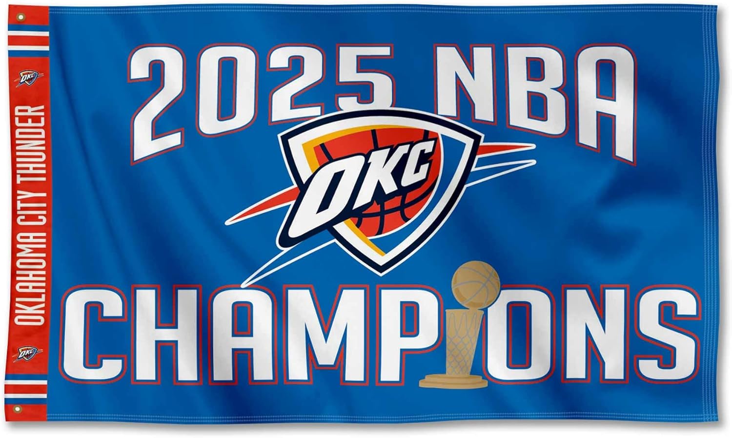 WinCraft Oklahoma City Thunder 2025 NBA Champions 3x5 Premium Banner Flag