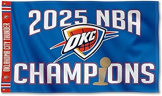WinCraft Oklahoma City Thunder 2025 NBA Champions 3x5 Premium Banner Flag