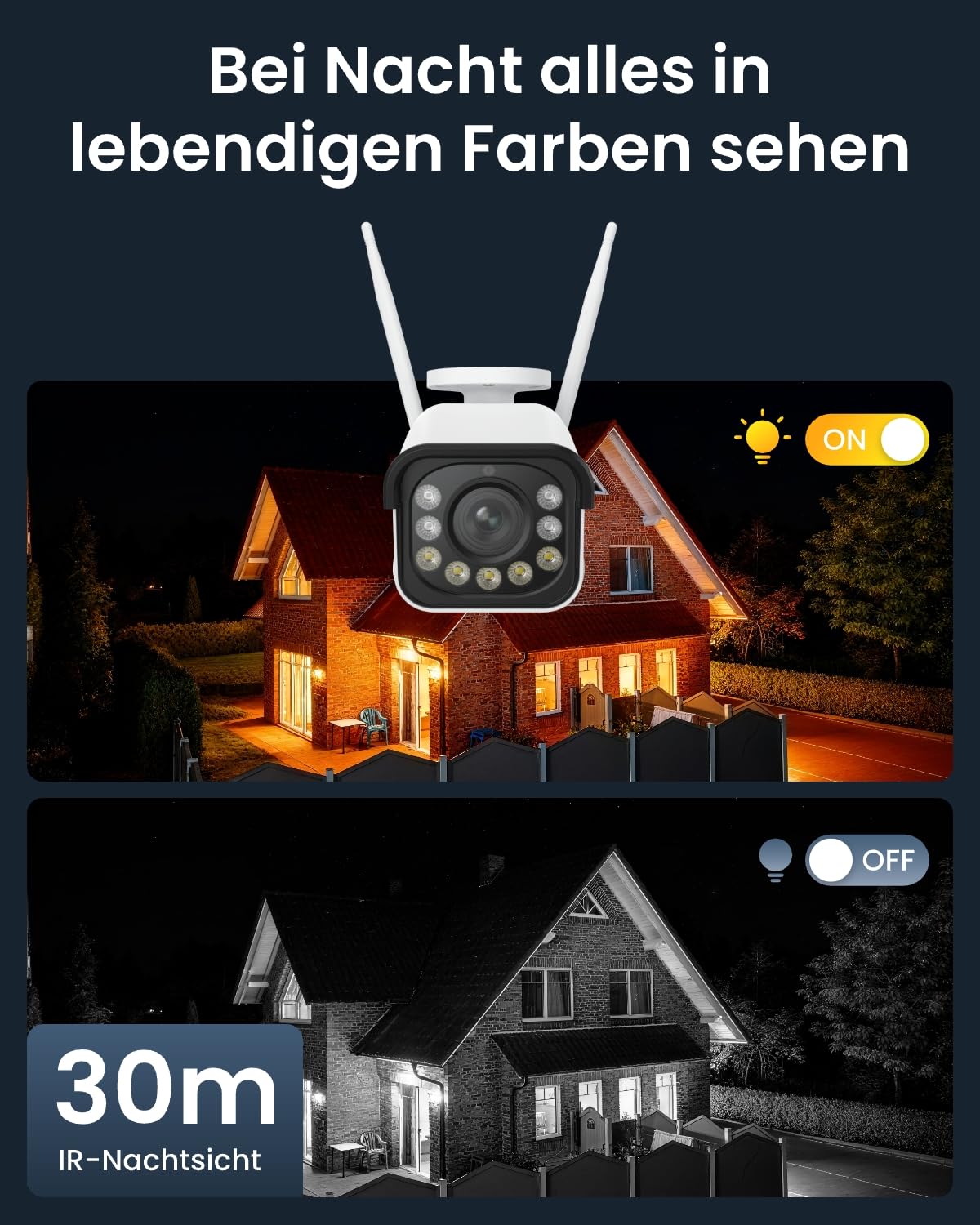 Reolink 4K 8MP Wi-Fi 6 Überwachungskamera Aussen mit 5X Optischem Zoom, Reibungsloser Fernzugriff mit H.265-Aufzeichnung, Farbnachtsicht, Intelligente Erkennung, 2-Wege-Audio, IP67, RLC-811WA