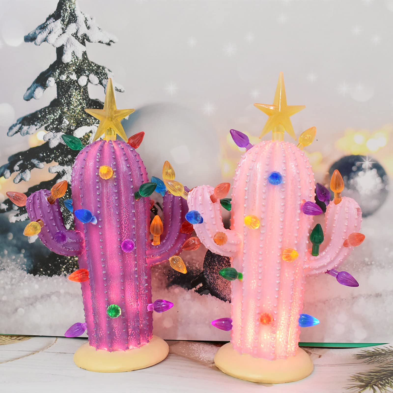 Amazon.co.jp: ライト付きサボテンクリスマスツリー、ライト付き