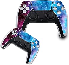 Finest Folia, Design Cover R140, PS5 Compatible Anti-Scratch Vinyl Protective Skin Sticker Skin Cover for Game Console Controller Housing (Controller Game, #32, Galaxy)