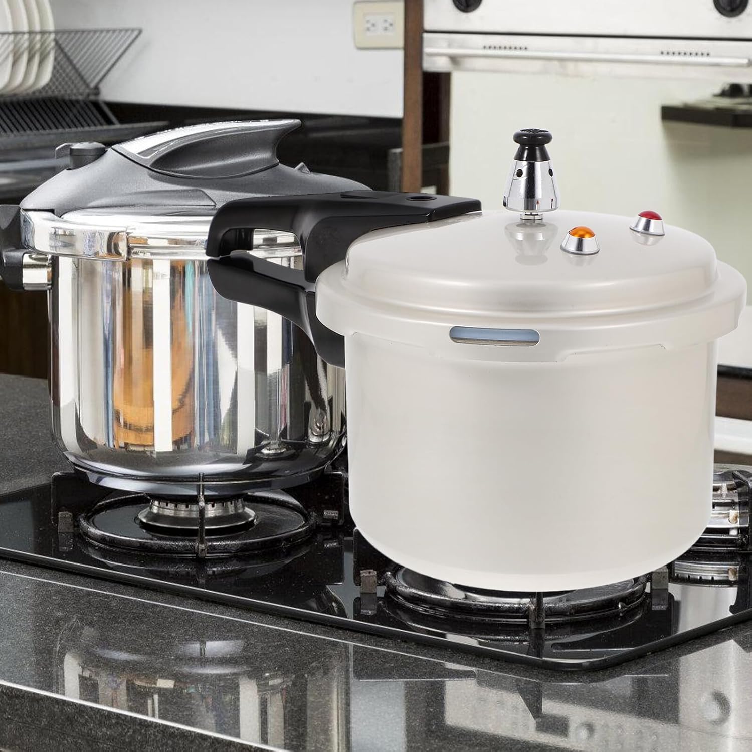 Pressure Cooker Thickened Aluminum Pot for Gas Stove Household Kitchen Safe Rapid Heat Conduction Portable Cooking Pot Capacity