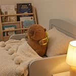 Adorable Capybara Plush Toy with Turtle Backpack, Soft Stuffed Animal Pillow, for Kids Birthday (9 inch)