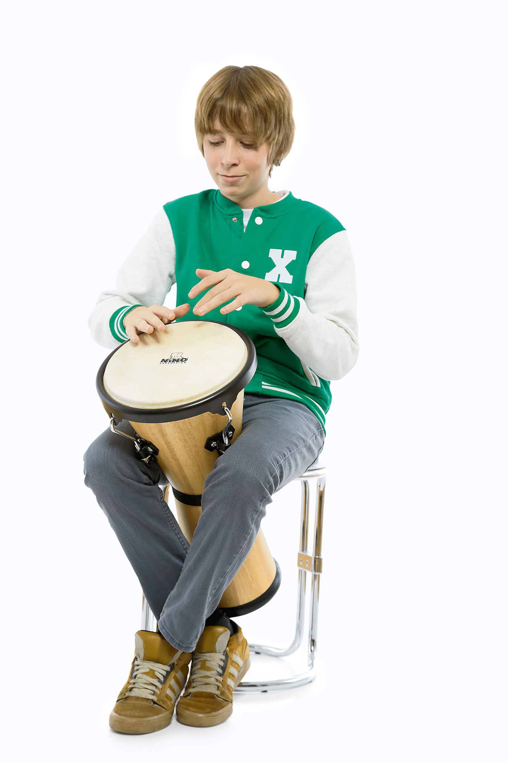 Nino Percussion Nino48nt Djembe in legno 25,4 cm (10 pollici) Natural