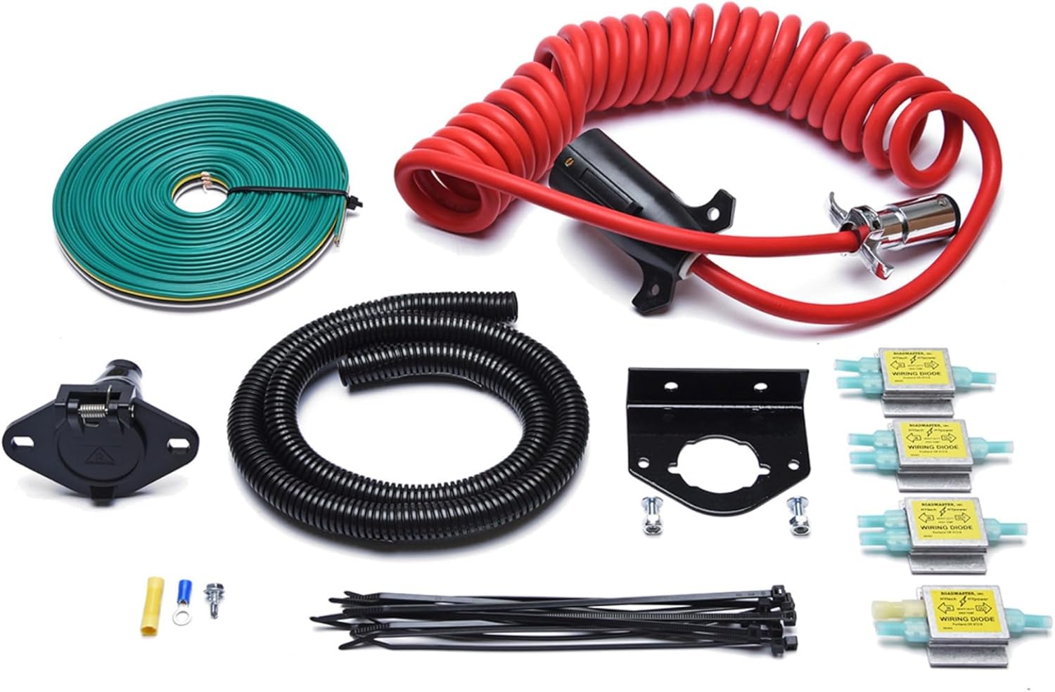 Roadmaster 15267 All in One Towed Vehicle Wiring Kit with 7-to-6 Wire Power Cord | Excludes Vehicles with Variable Voltage | Crafted from Fine Materials | Easy Installation