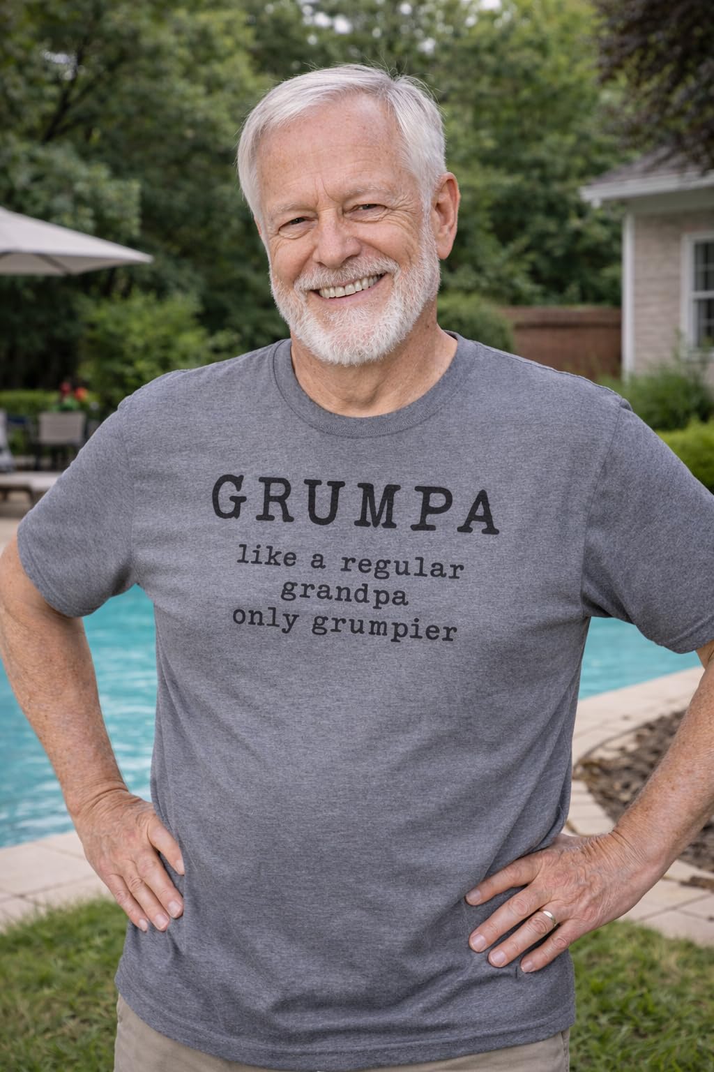 Crazy Dog Tshirts - Mens Grumpa Like Regular Grandpa Only Grumpier Tshirt Funny Grandfather tee - Camiseta Divertidas