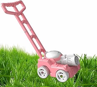 Toy Lawn Mower - Fun Bubbles Blowing Push Toys with Music - Bubble Blowing Lawn Mower Push Toy for Preschool Kids Boys Girls, Garden, Backyard, Park, Green Yaojie