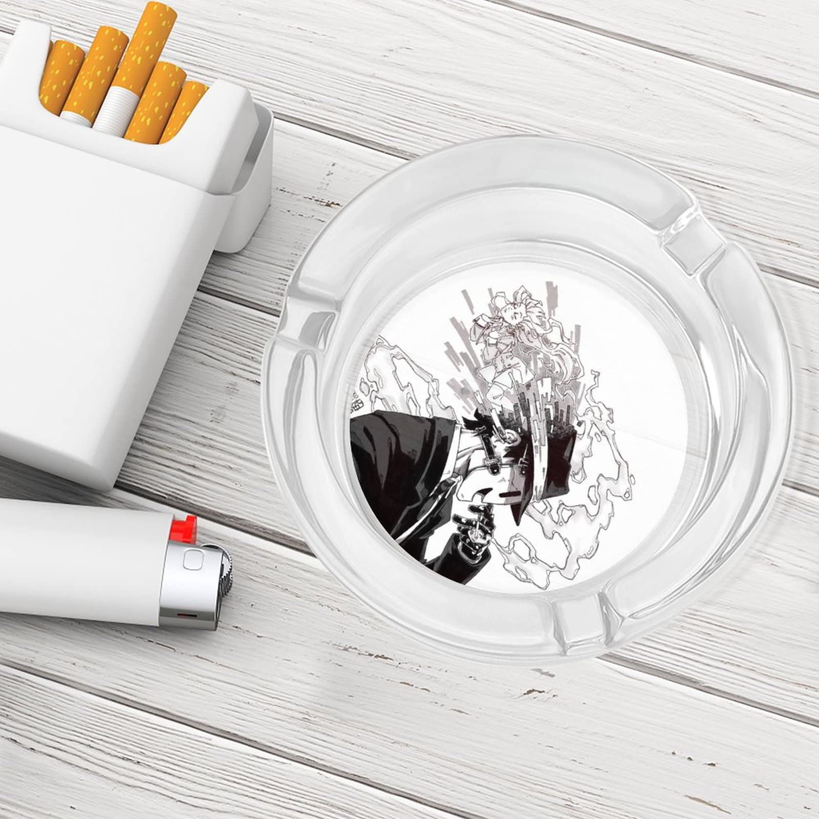 Amazon.co.jp: 灰皿 ガラスたばこ灰皿 天空侵犯 スナイパー仮面 ガラス