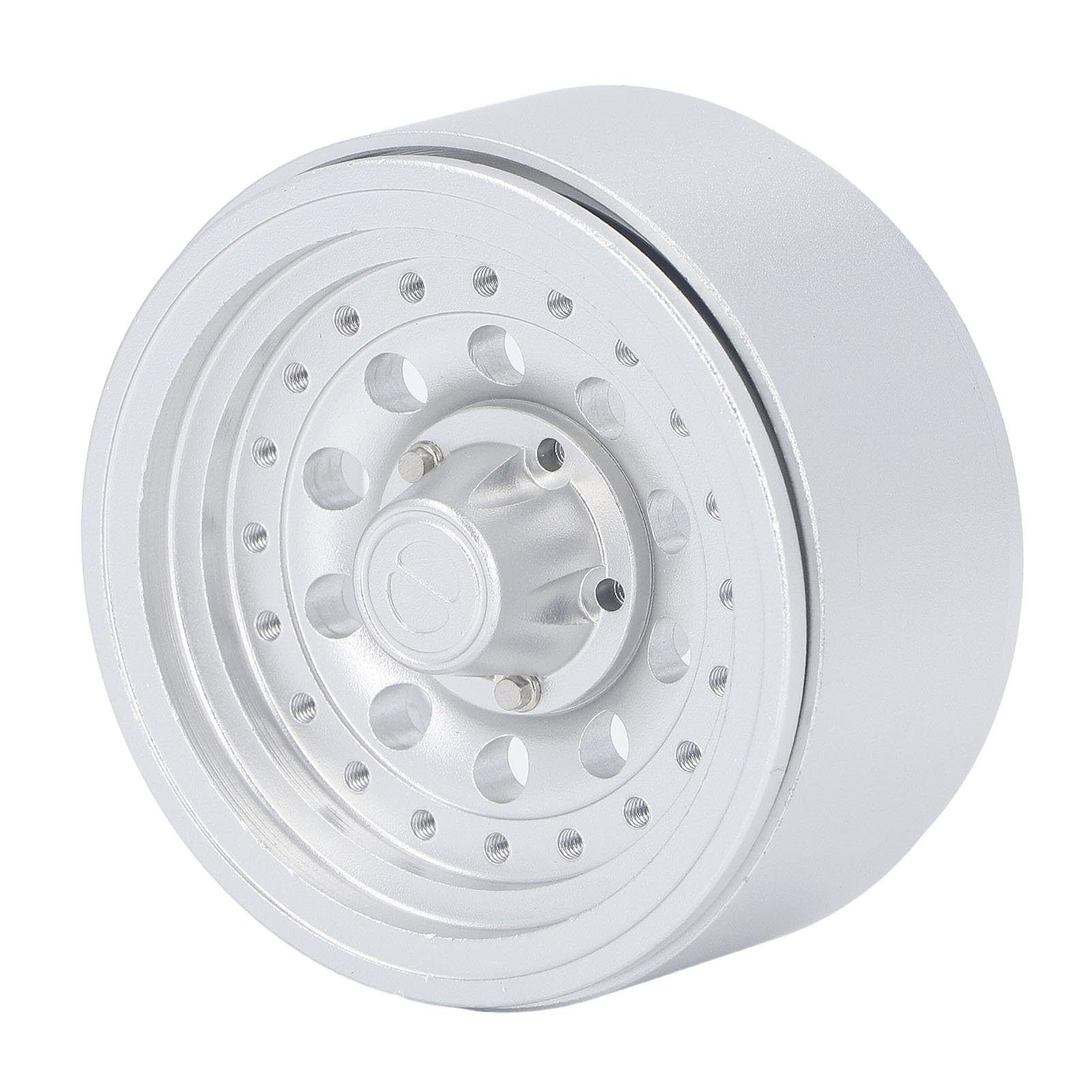 Cryfokt Set di Cerchi RC Beadlock Premium da 1,9 Pollici per la Serie Axial SCX10 - Costruzione in Lega di Alluminio Ideale per la stabilità Fuoristrada - 4 unità (SILVER)