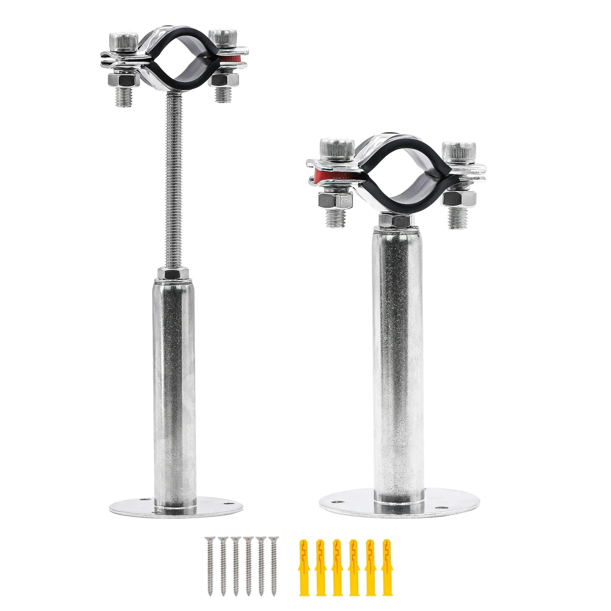 Bgnehrfl 100-200Mm Adjust Pipe Hanger, Bracket Clamp Support Clip With Screw Adjustable Rod 15-108Mm(,15-19Mm)