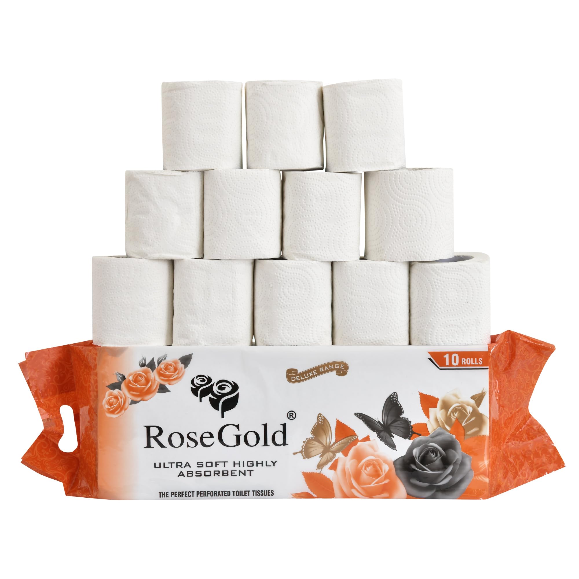 Rose Gold 4 ply Toilet Tissue Paper Big, Mega & Family Sanitary Rolls 4X Thicker, Extra Soft & Highly Absorbent (Pack Of 10 x 250 Sheets, 11 x 10 cm) (B0CGBNSV5V) Amazon Price History, Amazon Price Tracker