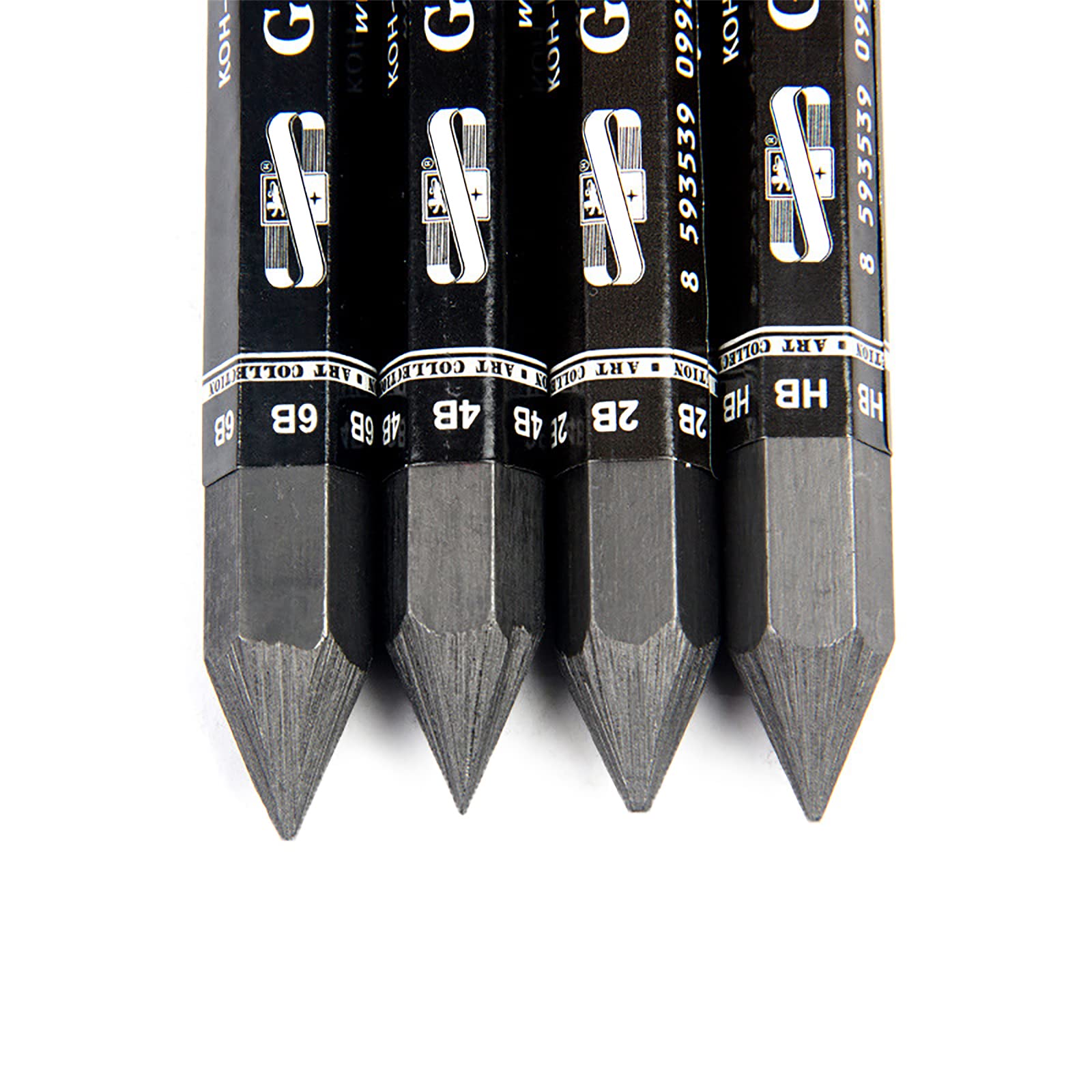 Lápices de dibujo de grafito, 4 unidades, suministros de dibujo artístico, sin pintura de grano de madera, dureza total, HB 2B, 4B, 6B, juego de lápices duraderos, negro, artista, boceto, dibujo