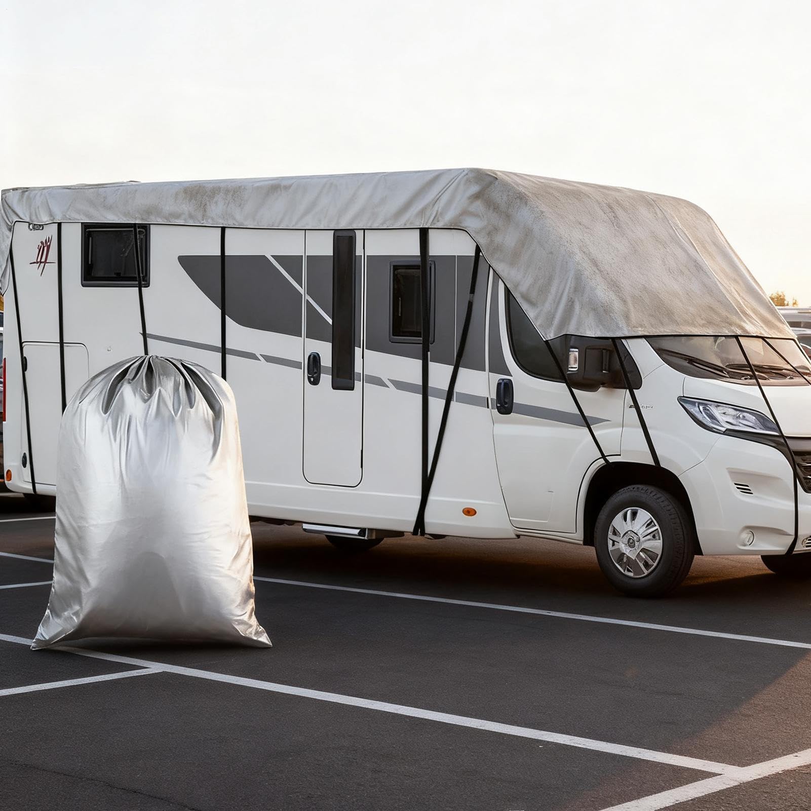 Coperture Per Camper Telo Impermeabile In Tela | Copertura Tetto Camper Antivento E Antisole Per Viaggi Campeggio Spiaggia Viaggi Invernali Auto Camion Rimorchi Camper