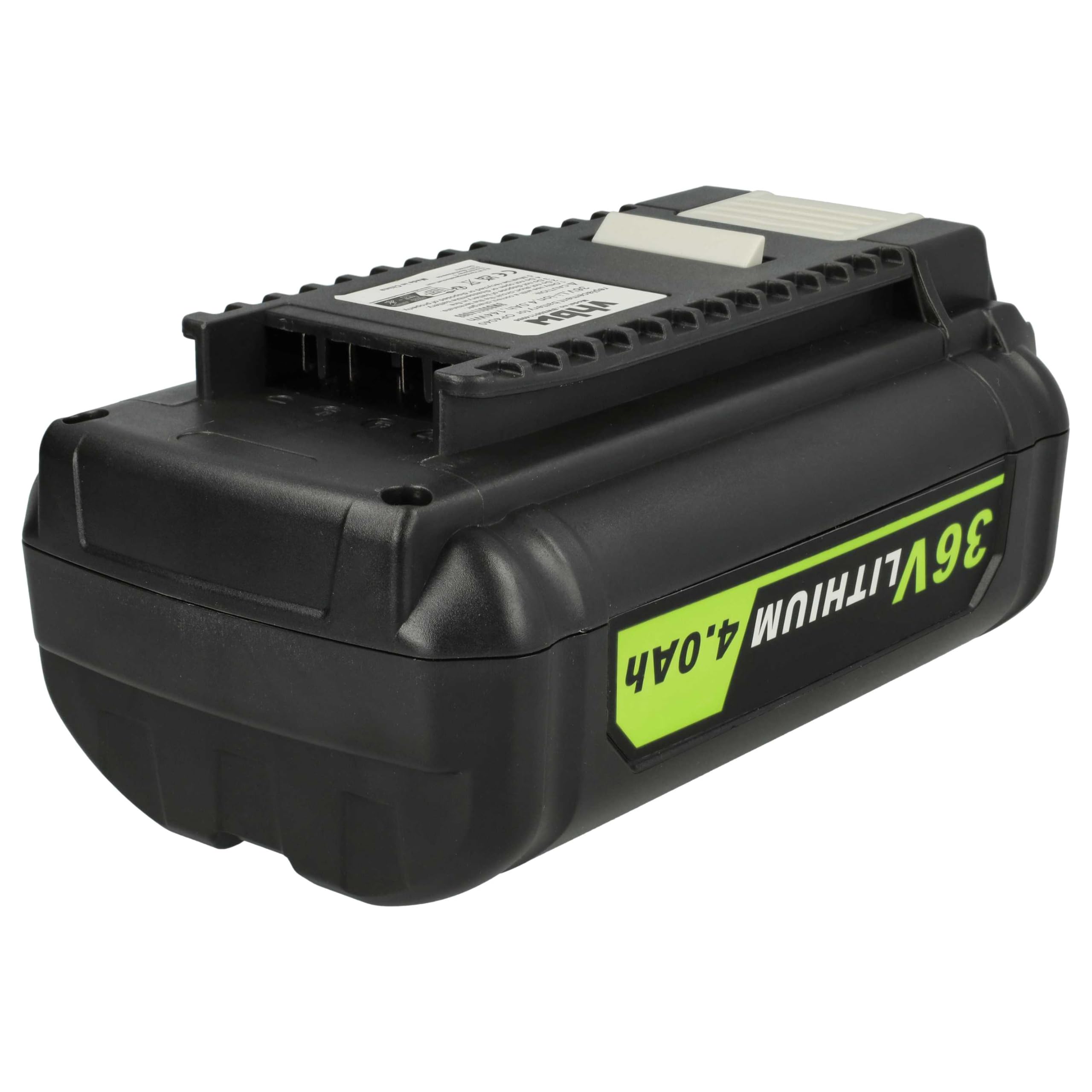 vhbw 1x batería Compatible con Ryobi 40V Brushless Li-Ion Cordless Electric Lawnmower Herramienta (4000 mAh, Li-Ion, 36 V)