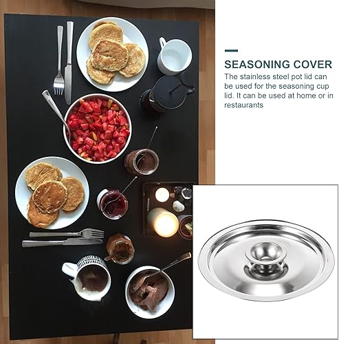 Miniatura 7 de DOITOOL Tapa de olla de acero inoxidable, tapa de cacerola pequeña, cubierta para ollas de especias, cubierta de olla para condimentos, tapa de