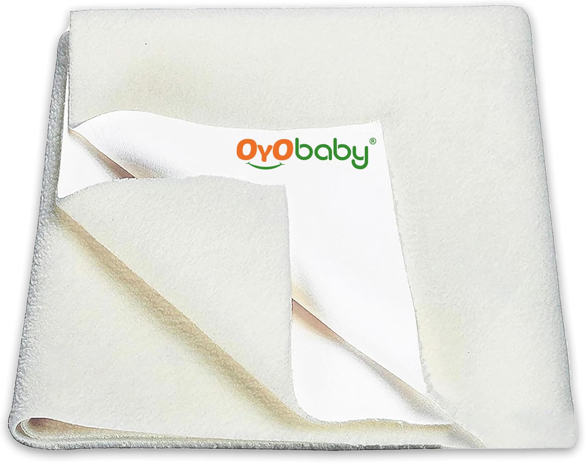 OYO BABY Water Resistant Bed Protector Baby Dry Sheet with Ultra absorbance -X-Large(200 cm X 140 cm), Ivory