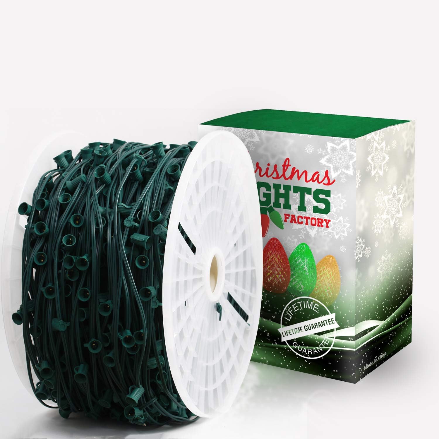 Flash Deals - 40% OFF CHRISTMAS LIGHTS FACTORY - C7-12 Spacing- 1,000 FT Bulk Spool - SPT-1 Commercial-Grade - Socket Line/Stringer Line - Green Wire - 18 AWG 7 AMP. Create Your own Holiday Lighting Array. Up To 40% OFF CHRISTMAS LIGHTS FACTORY - C7-12 Spacing- 1,000 FT Bulk Spool - SPT-1 Commercial-Grade - Socket Line/Stringer Line - Green Wire - 18 AWG 7 AMP. Create Your own Holiday Lighting Array.