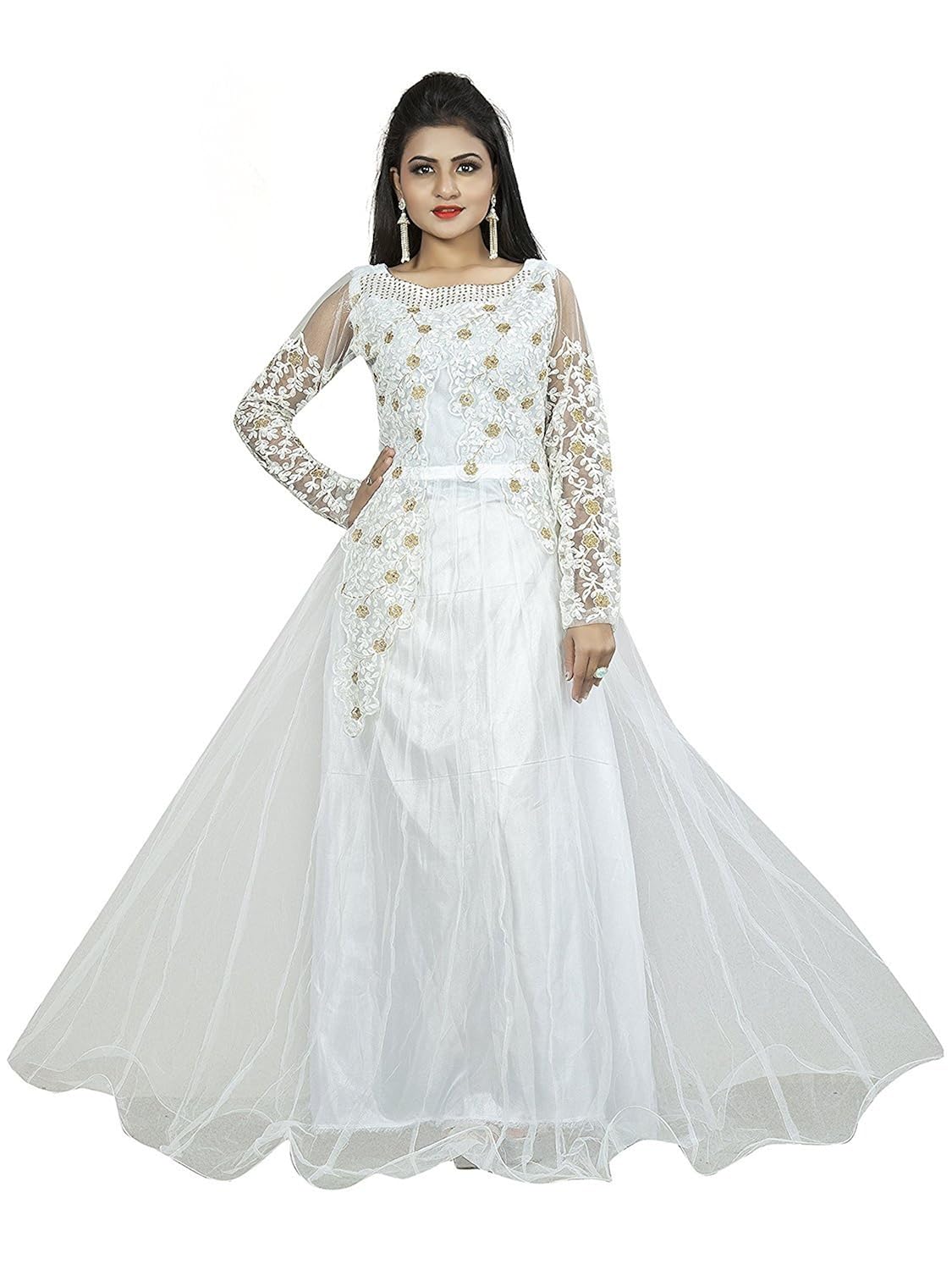 Buy Divine International Trading Co  white net gown