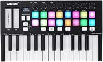 midi Keyboard Controller,HUIOP Orca mini25 Portable 25-Key USB MIDI Keyboard Controller with 16 RGB Backlit Trigger Pads 8 Assignable Control Knobs