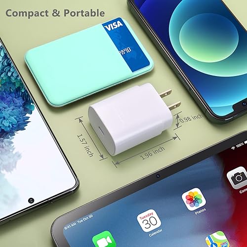 Miniatura 5 de Costyle - Bloque de carga USB C, paquete de 3 unidades de 25 W, cargador súper rápido tipo C, compatible con iPhone 15141312 Mini11 Pro