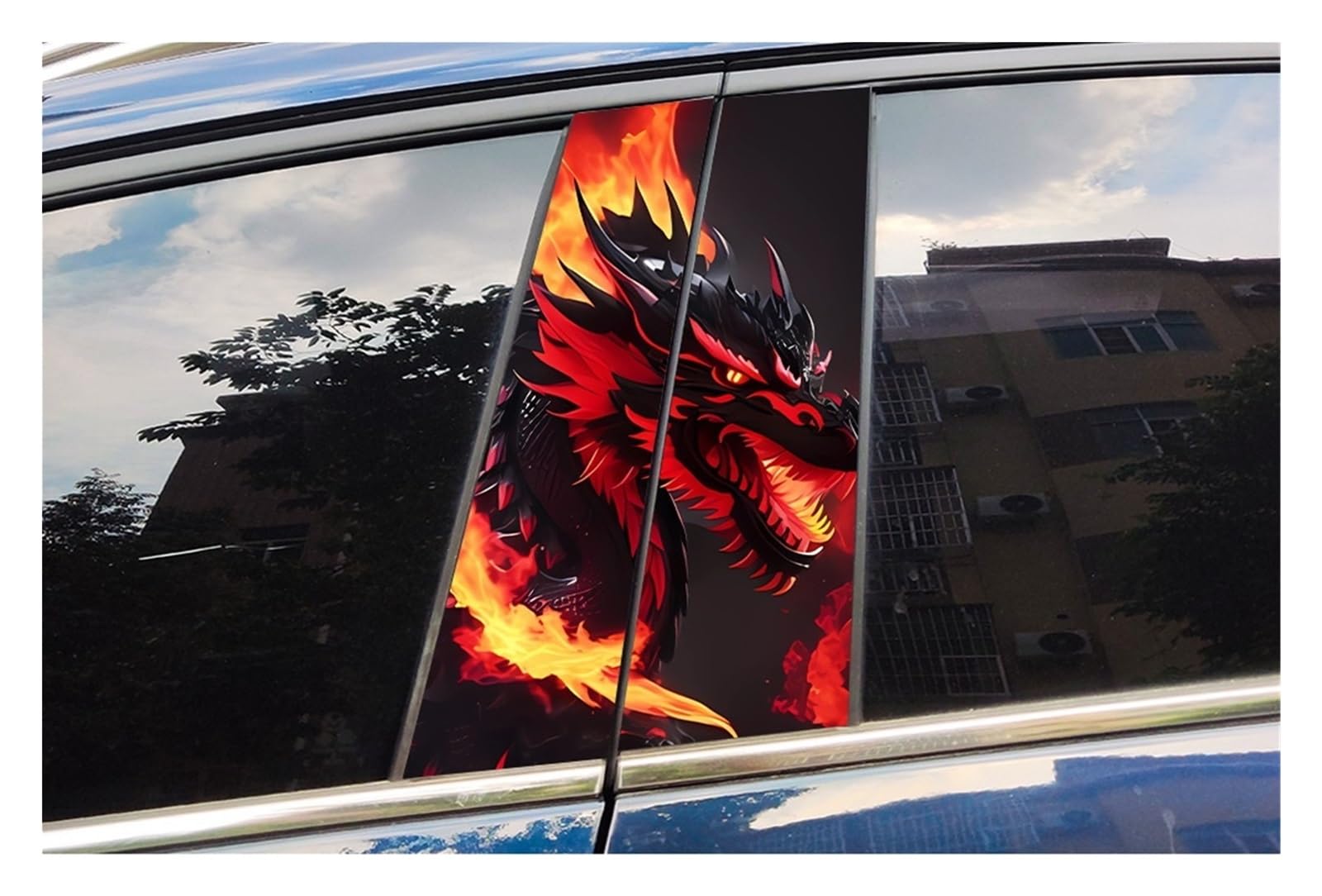 Dragon Car Car B-Pillar Vinyl Decals Waterproof Auto Center Pillar Sticker