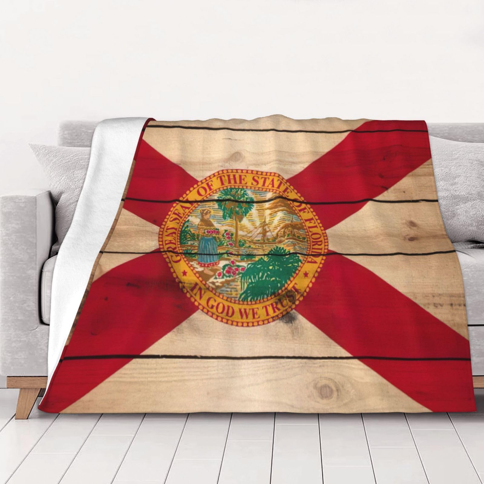 Couverture flanelle Floride pour réchauffer vos soirées cinéma sur le canapé