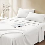 Comfort Spaces Ensemble de Draps 100% Coton Respirant, Léger, Doux avec Poche Élastique de 12" S'adapte aux Matelas jusqu'à 14", Literie Confortable Toutes Saisons, Taie d'Oreiller Assortie, Taille Twin 3 Pièces
