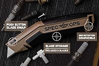 Vista 4 de Spec Ops Tools Utility Knife with Retractable Blade, Includes 5 Extra Blades in Handle Storage