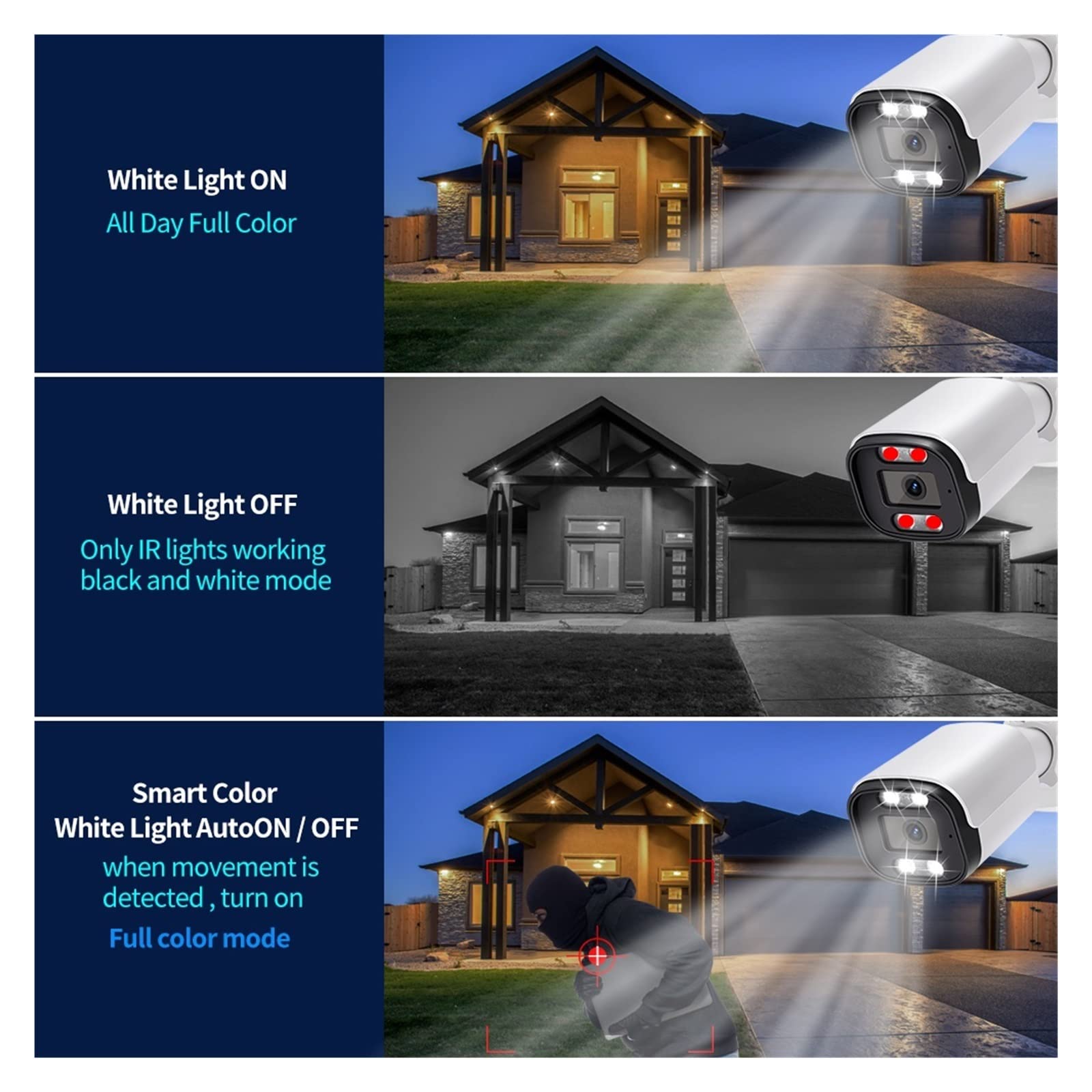 System Kamer Bezpieczeństwa 8MP POE Audio Zestaw NVR CCTV Zewnętrzna Kamera IP H.265 Do Monitoringu Wideo P2P Wykrywanie Ruchu(None,4CH NVR 4 AI Camera)