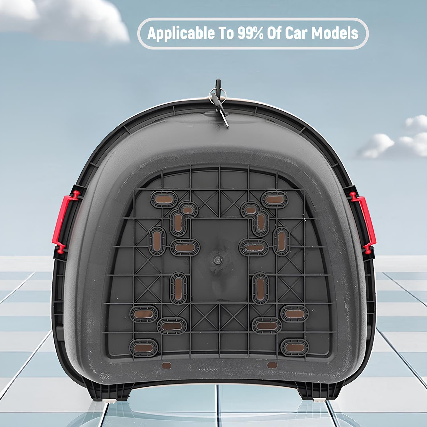 Top Case Moto Universal para Motocicleta, Baúl Trasero Diario para Motocicleta, para Guardar Cascos, Estuche Rígido De Plástico Resistente Al Agua con Cerradura(Red)