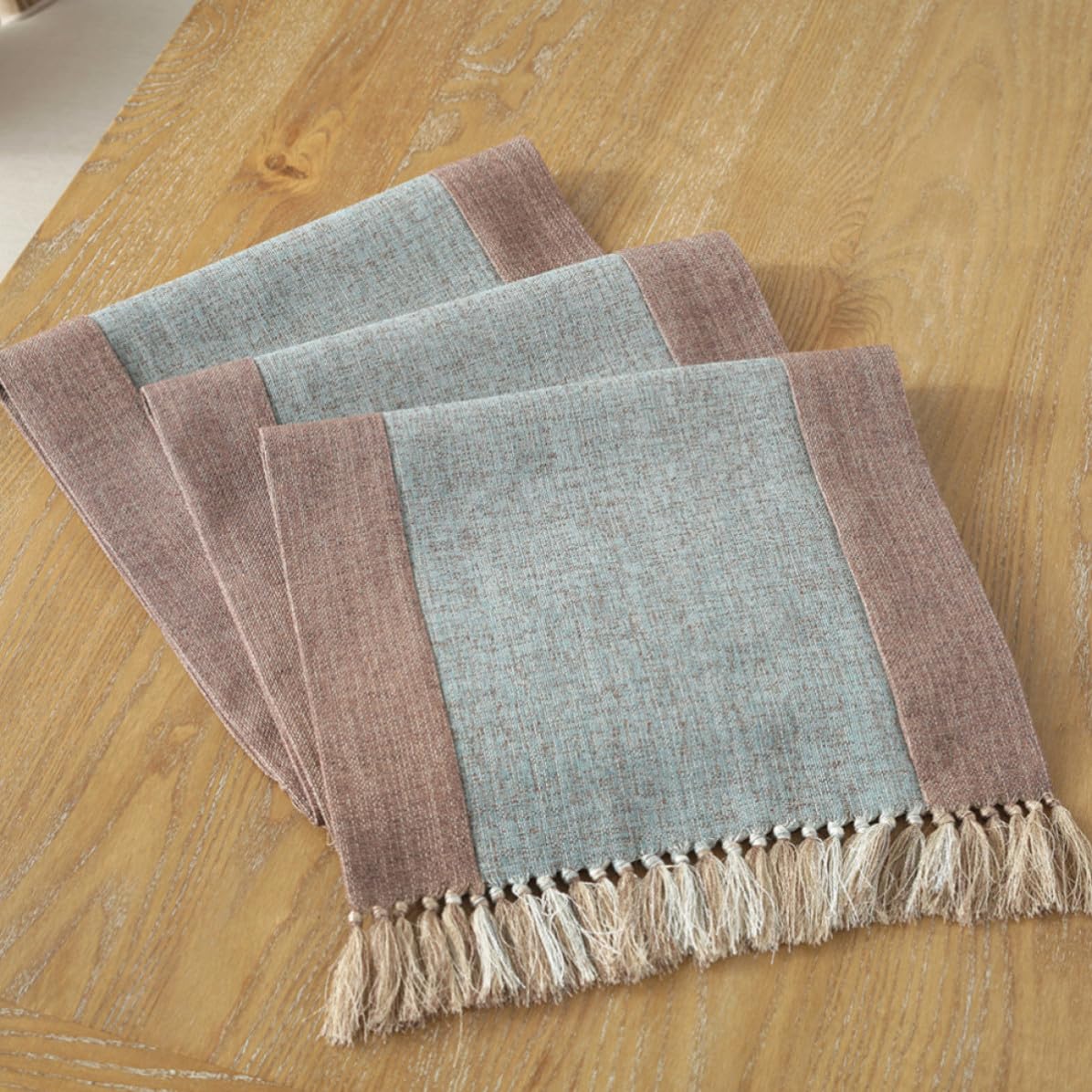 Runner da Tavola Nappe 220cm, Cotone, Lavabile, Blu