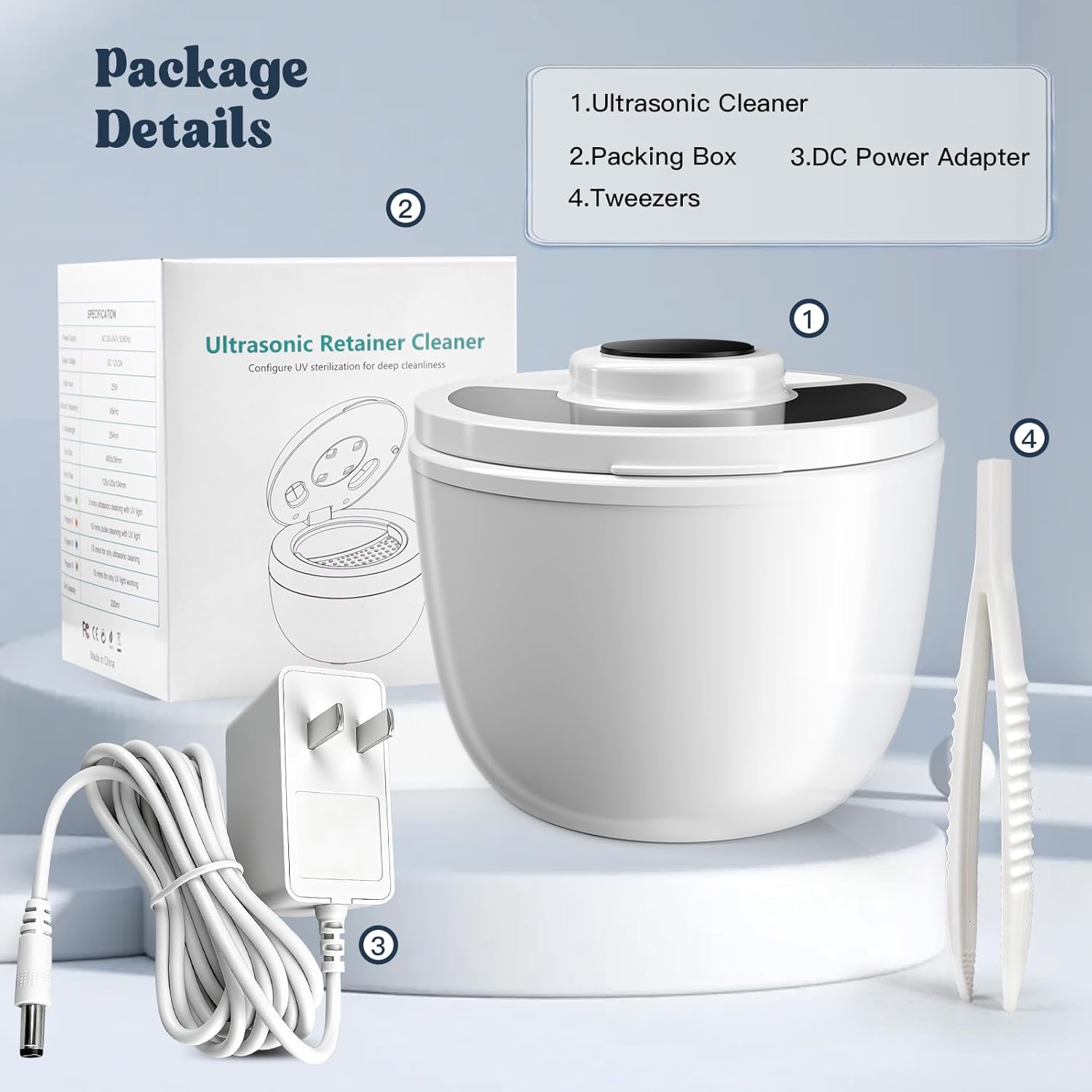 Ultrasonic Cleaning Machine, 45kHz Jewelry Cleaning Machine, Equipped with a 200ML ultrasonic Jewelry Cleaning Machine for Cleaning Jewelry, Silver, Rings, Diamonds, and Protective Rings