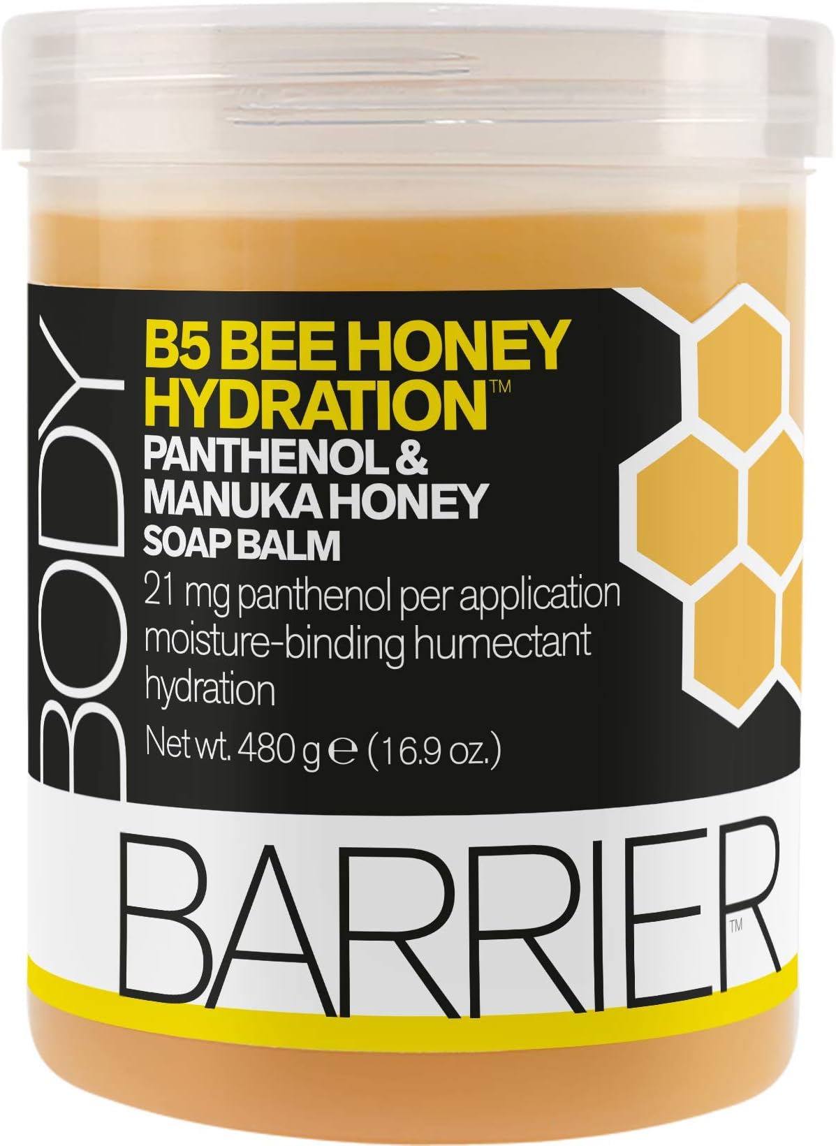 Body Barrier B5 Bee Honey Hydration Panthenol & Manuka Honey Soap Balm, 16.9 oz