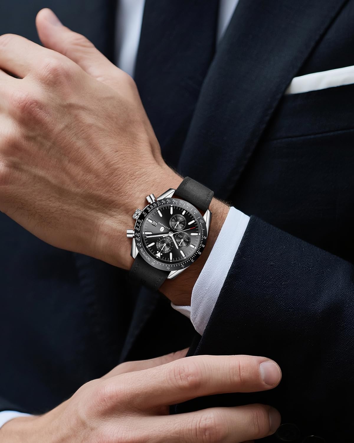BENYAR Relojes Hombre Analógico Cronografo Impermeable Luminoso Fecha Reloj Pulsera Hombre Negocios Casual Relojes Elegante Regalo para Hombre