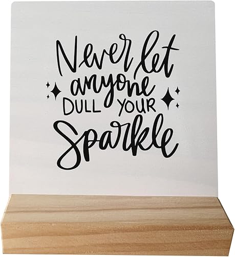 Letrero pequeño de madera con soporte de madera, decoración inspiradora para el hogar, oficina, dormitorio, regalos motivacionales para mujeres,