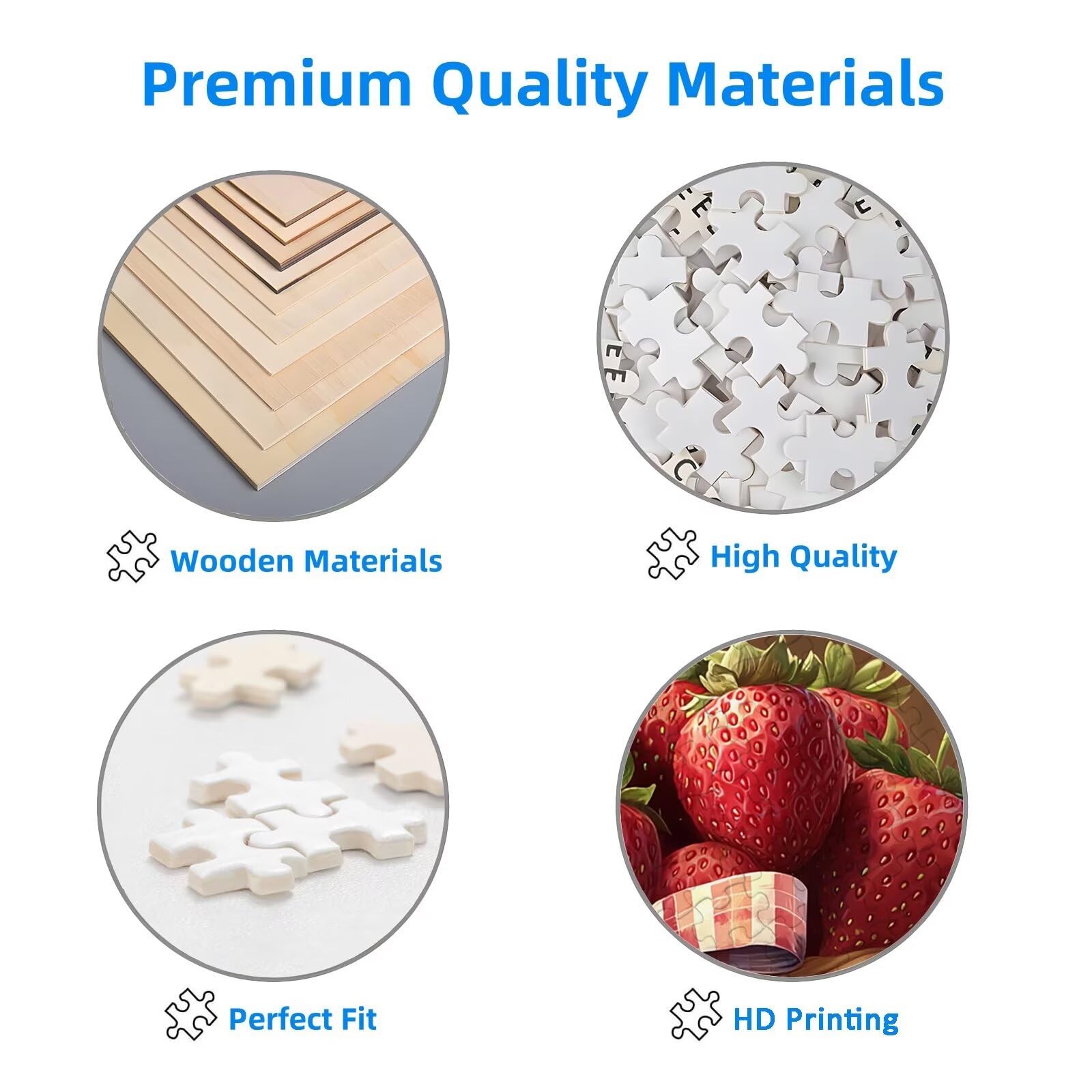 Puzzle 1000 Piezas, Puzzle Fresa con Caja para Adultos, DIY Fruta Rompecabezas Madera para Adultos, 1000 Piezas Rompecabezas Desafiante, para Decoracion Hogar, Regalo Mujer, Regalo Hombres, -2908
