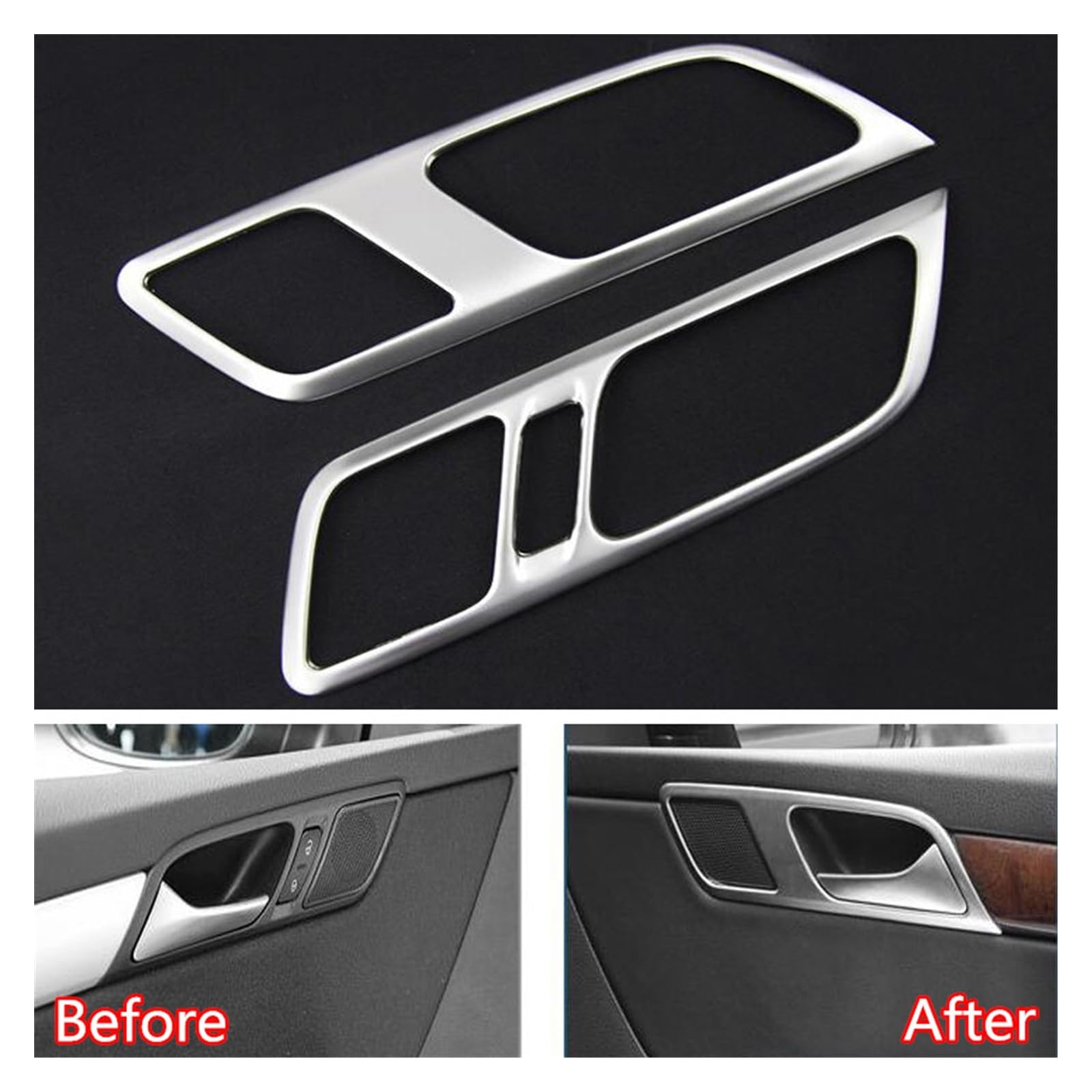XENITE Maniglie Interne per Portiere 2 Pz/Set Car Interior Maniglia della Porta Telaio Trim Styling Sticker per Sharan 2013 2014 2015 2016