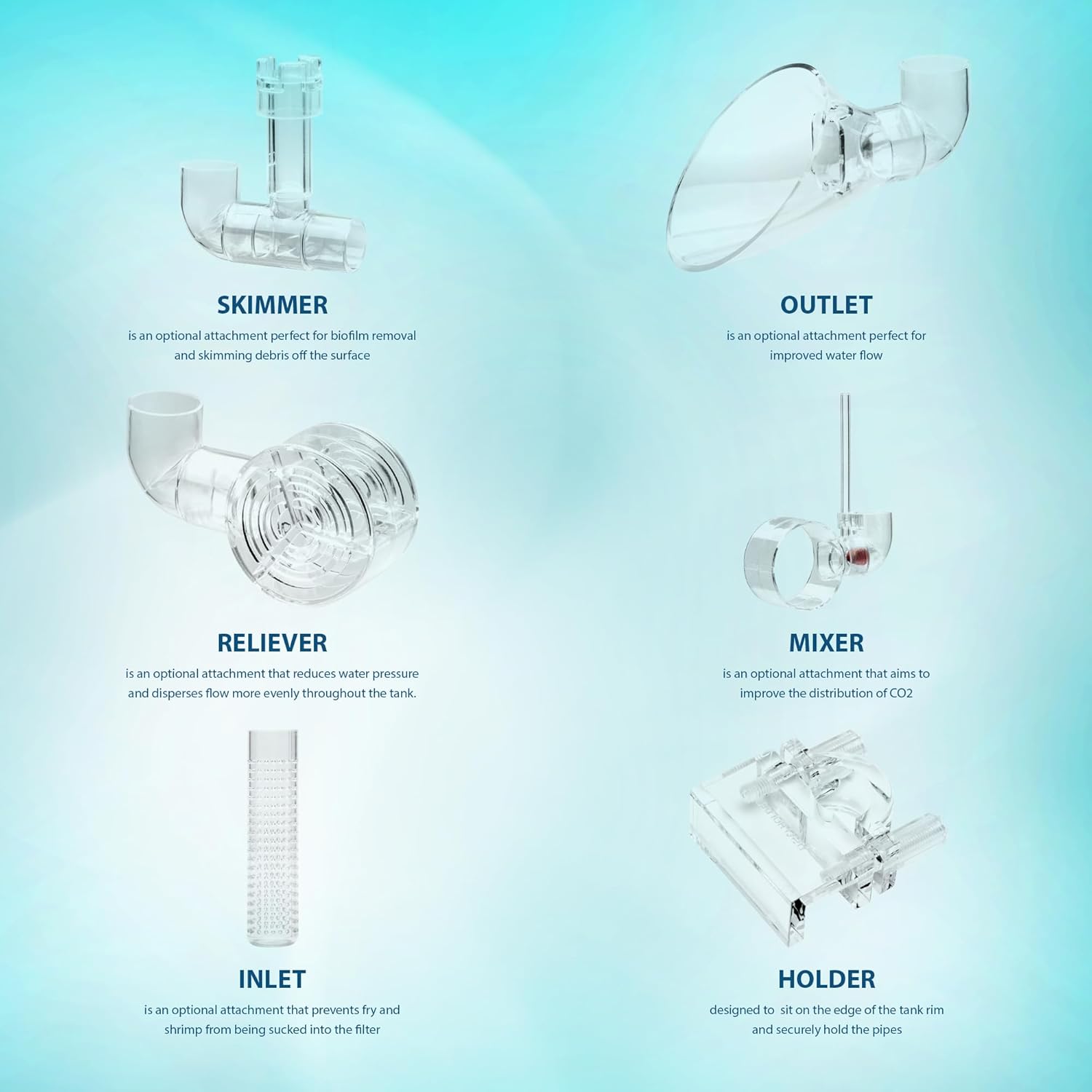 Aquario Neo Mixer - CO2 Diffuser for Neo Flow Lily Pipes, Efficient CO2 Dissolution, Easy Maintenance and Installation - Medium, 13mm 12/16mm