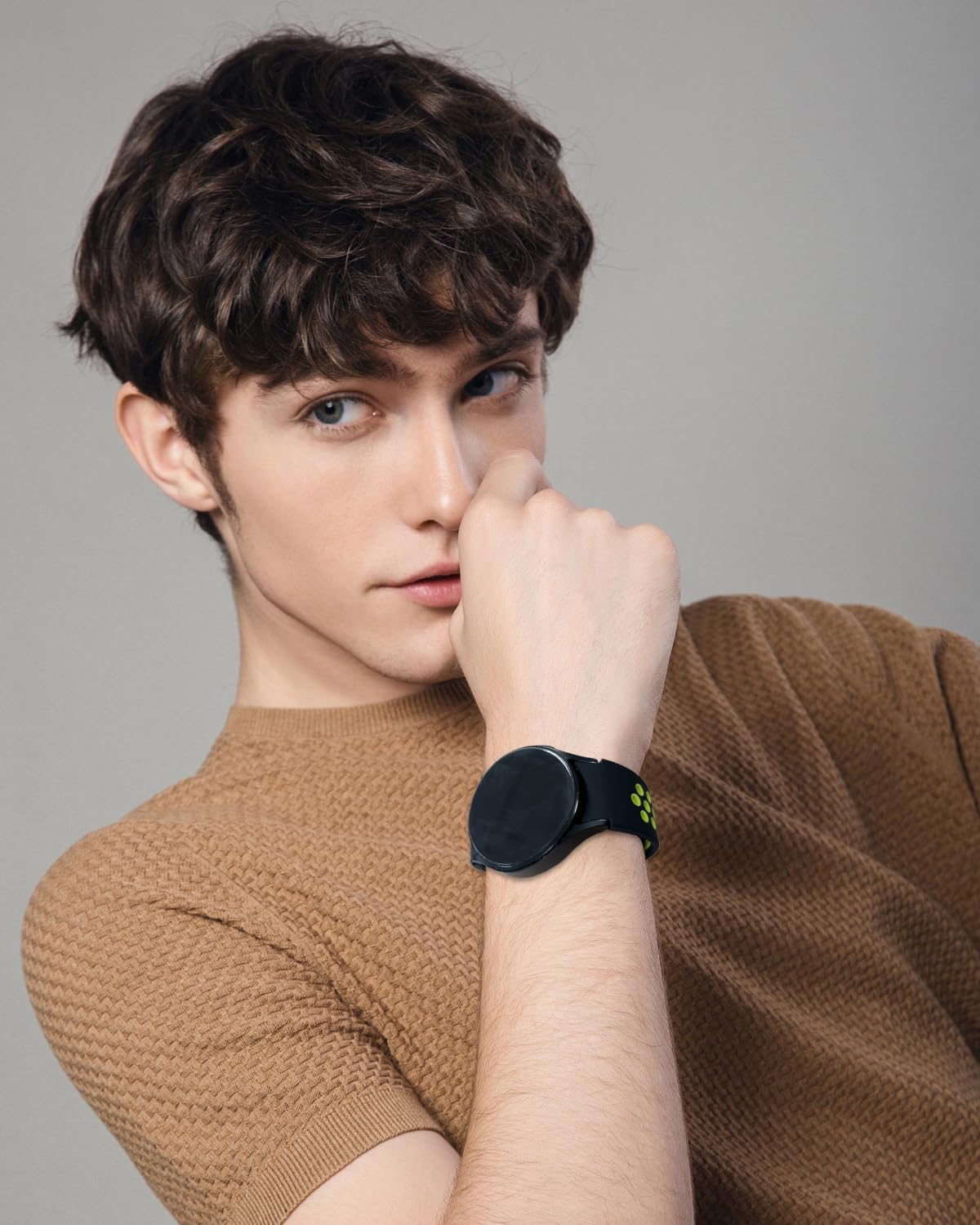 Paquete de 2 correas sin huecos compatibles con Samsung Galaxy Watch 6 5 4 Band 44mm 40mm/Galaxy Watch 6 Classic Band 47mm 43mm/Watch 5 Pro 45mm/Watch 4 Classic 46mm 42mm, 20mm, correa deportiva de